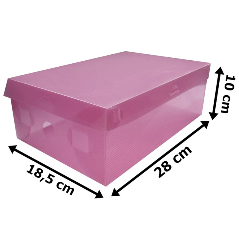 Púzdro na topánky transparentné 28 x 18,5 x 9,5cm