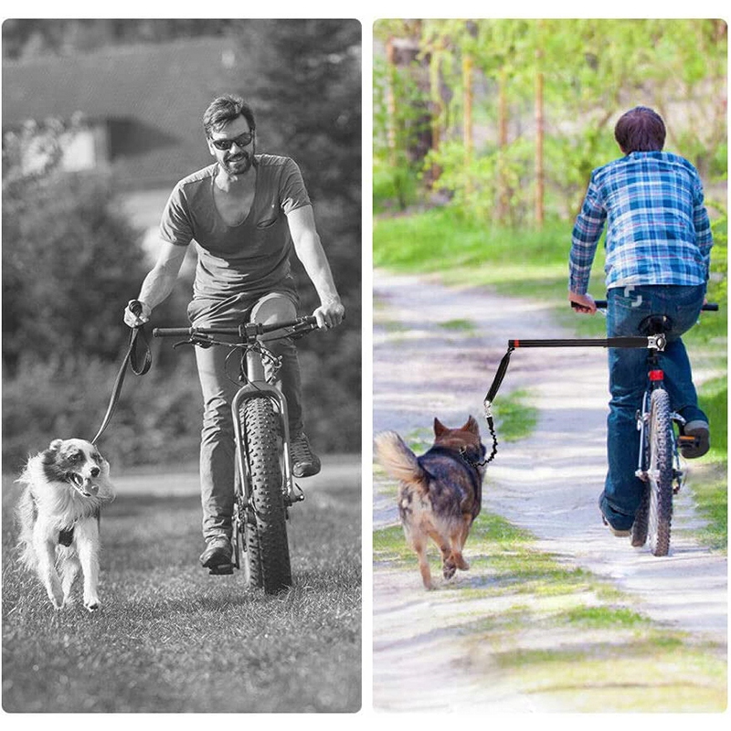 Vodítko pre psa s tyčou na bicykel