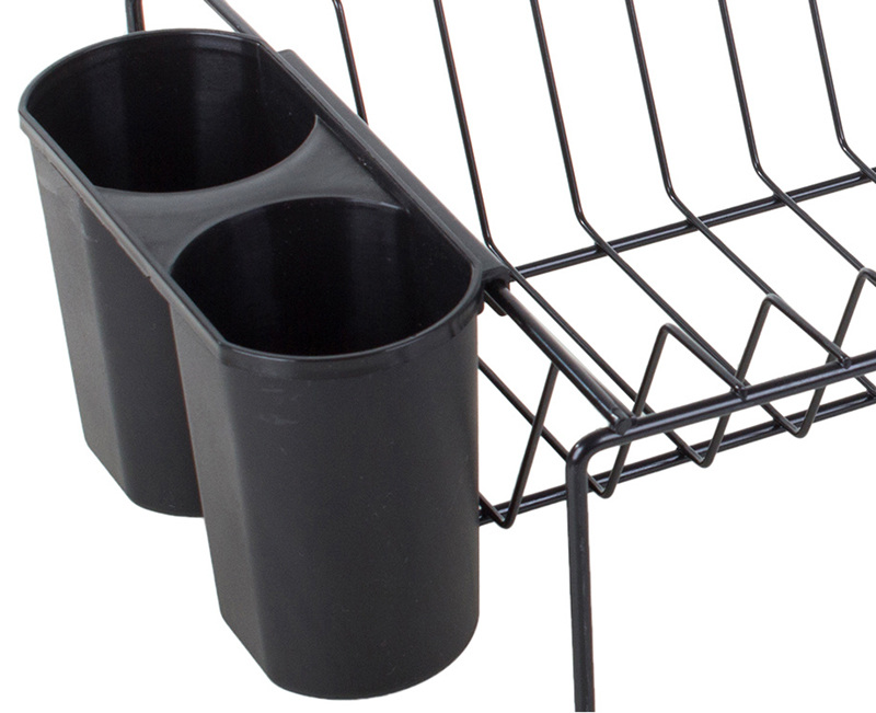 Odkvapkávač kovový čierny 23x38cm