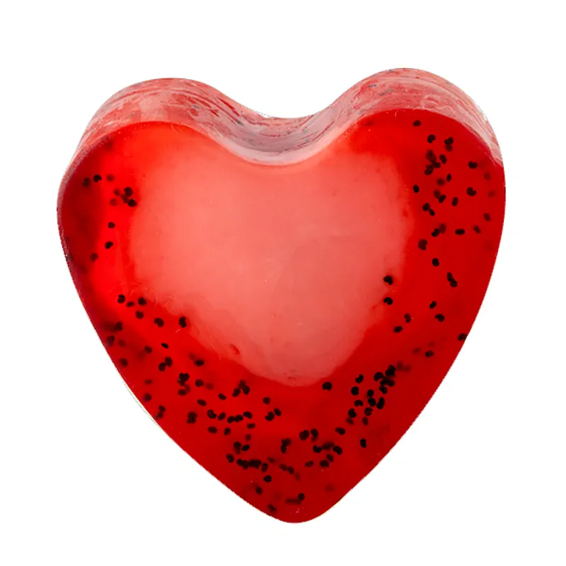 Glycerínové mydlo červené 90g - Jahoda - ručne vyrobené 