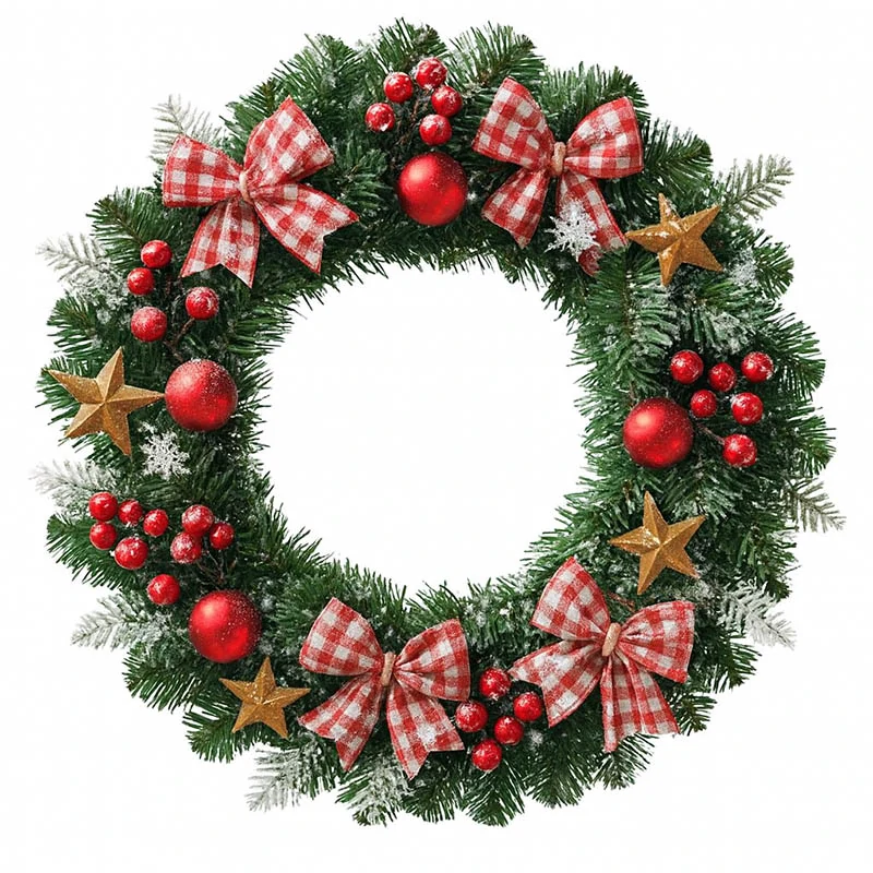 Vianočný veniec vhodný aj na dekorovanie 50cm 