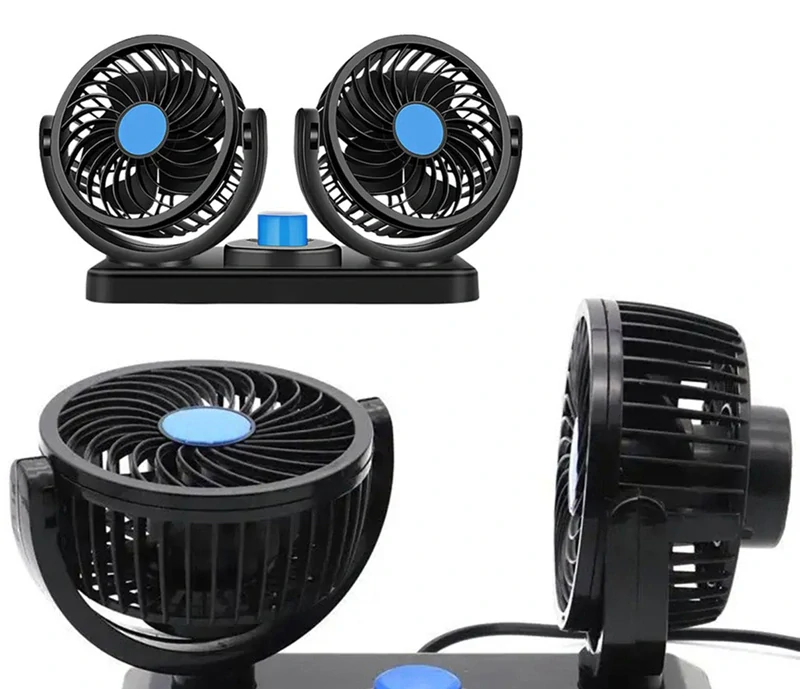 Dvojitý ventilátor do auta USB