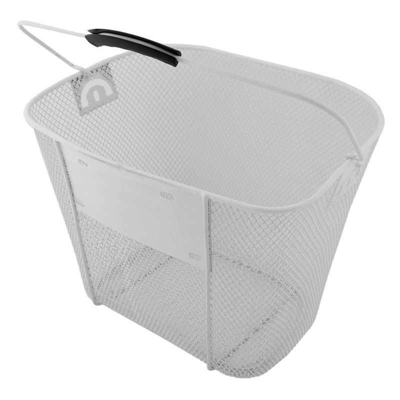 Kôš na bicykel kovový biely KLIK