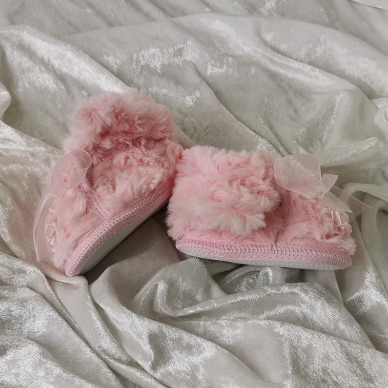 Christopher - Detské topánky - capáčky ružové s kožušinkou 
