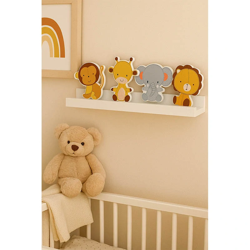 SAFARI - Drevené zvieratká 10 cm - 4 kusy