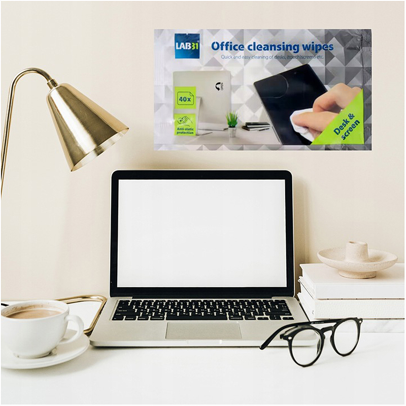 LAB31 - Vlhčené utierky antistatické na obrazovku 40ks