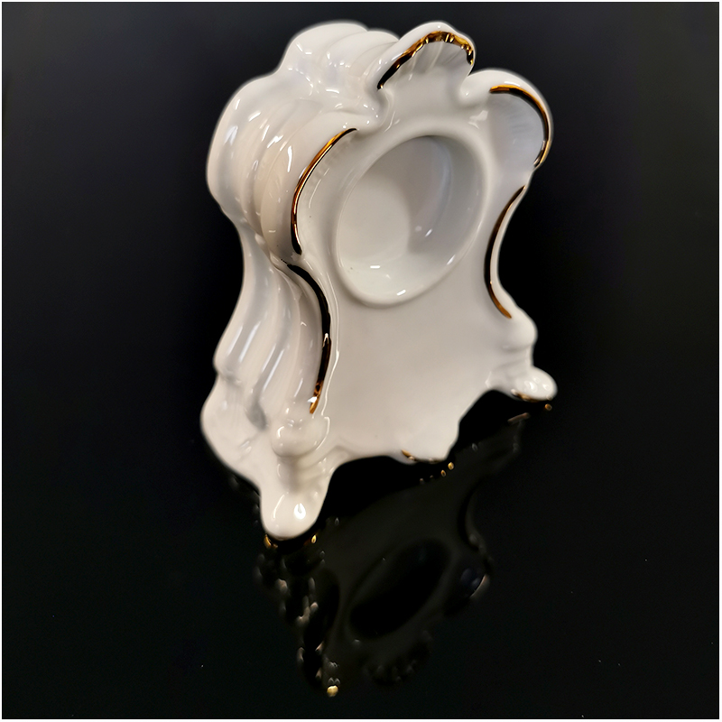 Reutter Porzelan - Porcelánová ozdoba Hodiny Rococo so zlatým okrajom