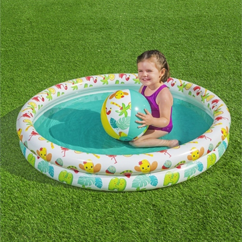 Bestway Detský nafukovací bazén 122cm s loptou a kolesom