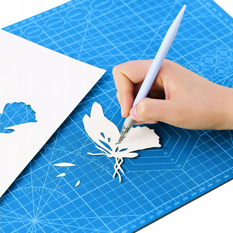 Modelárska podložka na rezanie A3 obojstranná modrá