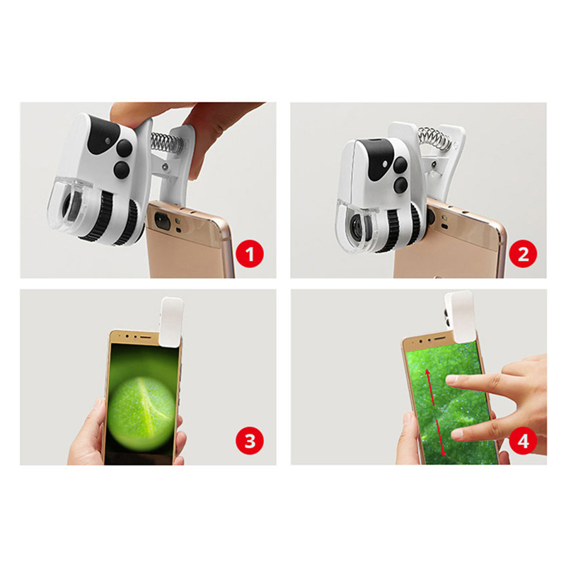 Mini mikroskop vreckový na telefón 60x MPK10-CL60X