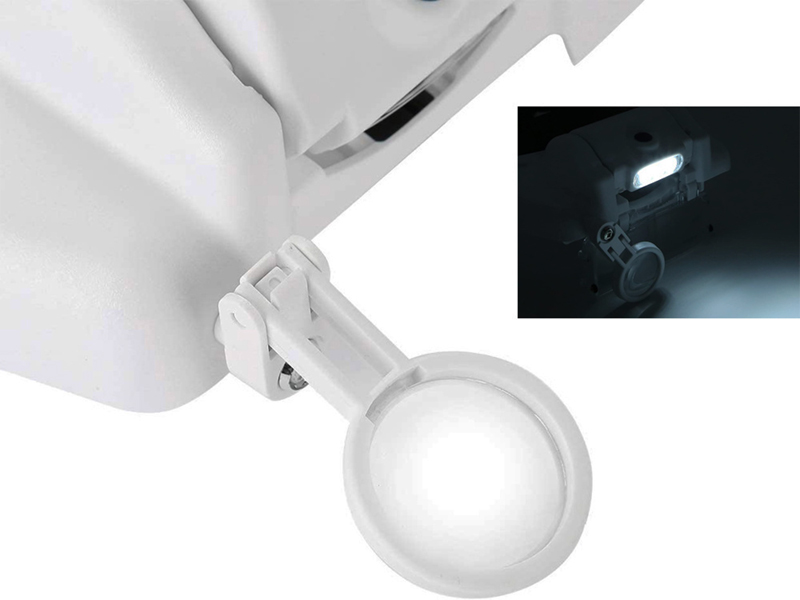 Náhlavná lupa s 3xLED podsvietením a vymeniteľnými šošovkami MG81000-S