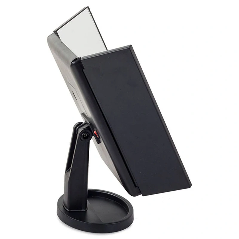 Zrkadlo kozmetické 22 LED otváracie čierne