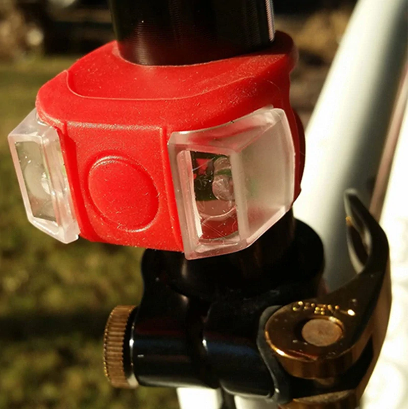 Sada silikónových svetiel na bicykel HJ-009 – predné a zadné