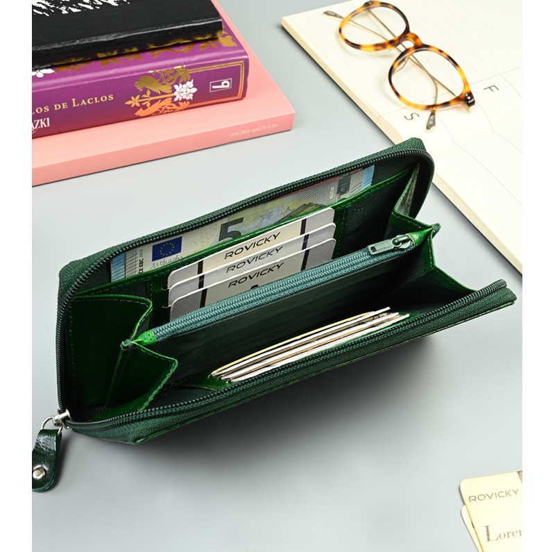 Peňaženka kožená dámska SPG-19401-1923 SHANTI Green