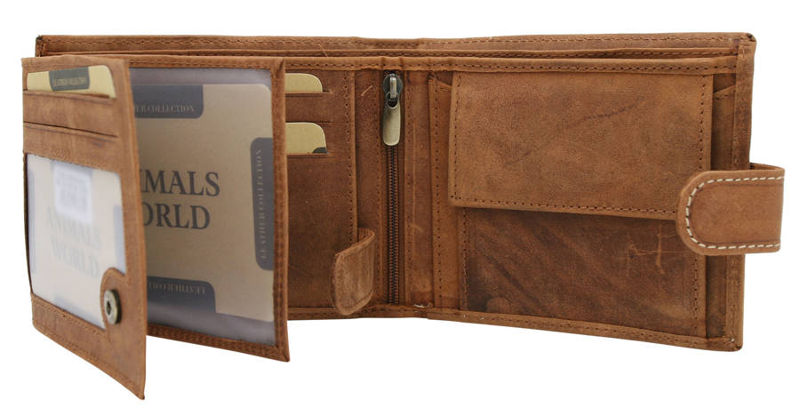 Peňaženka kožená Always Wild N992L-CHM-HORSE-7636 Cognac