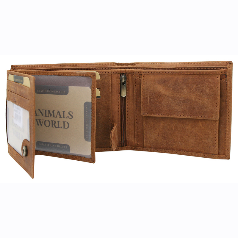 Peňaženka kožená Always Wild N992-CHM-DEER-7544 Cognac