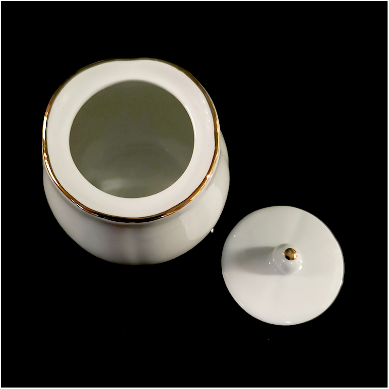 Reutter Porzelan - Porcelánová cukornička so zlatým lemovaním 7cm