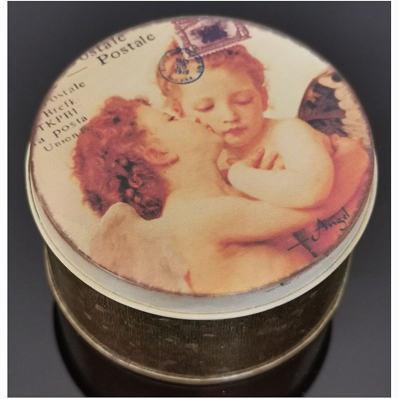 Retro kovová dekoračná krabička