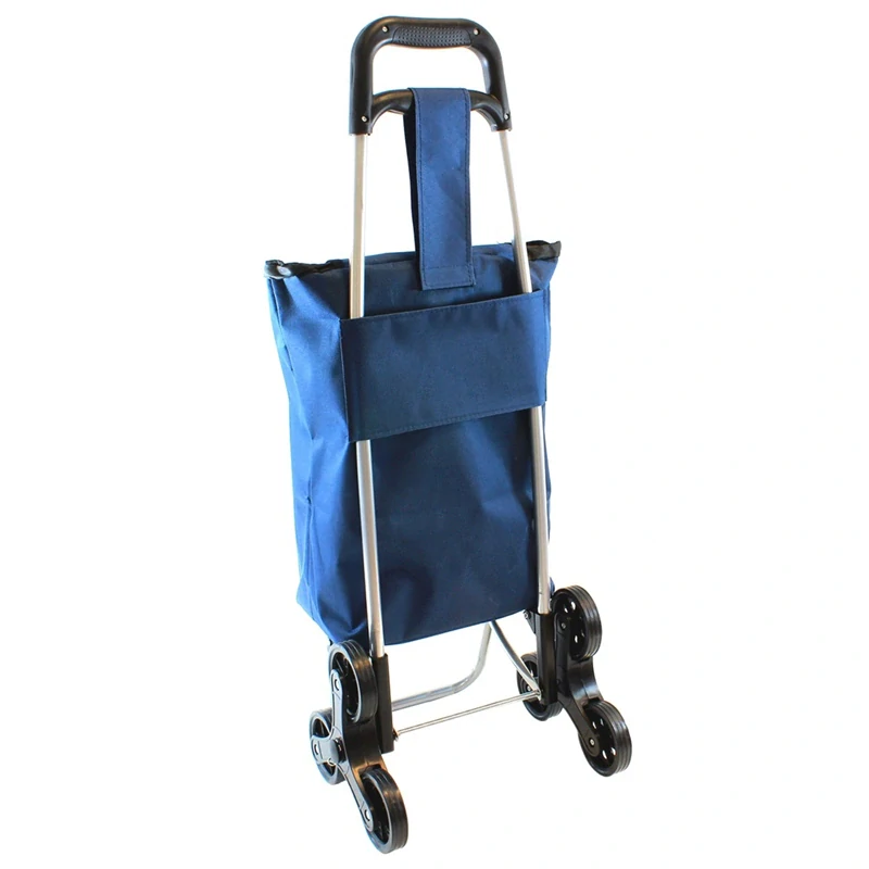 Skladací nákupný vozík so 6 kolieskami pre pohyb na schodoch