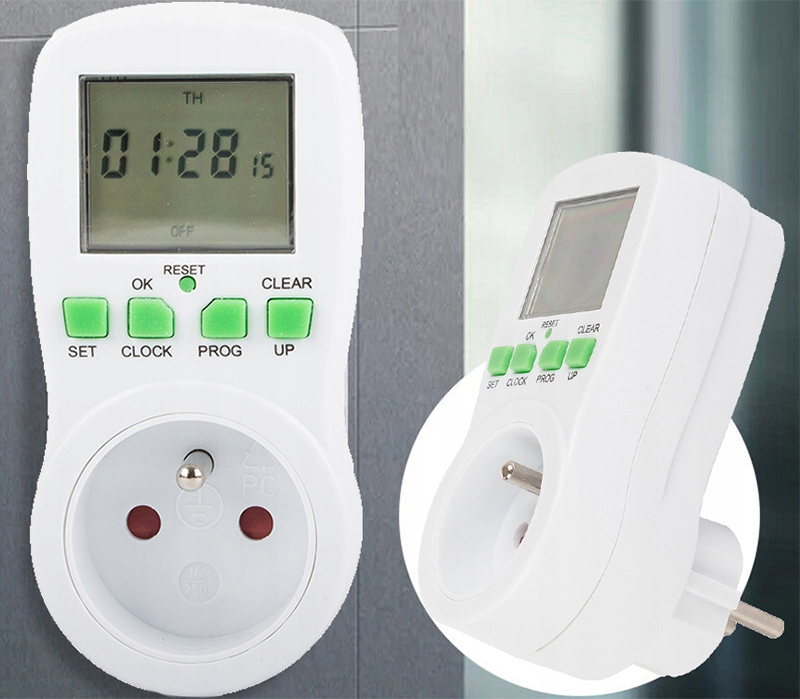 Časovač do zásuvky LCD TM02-G