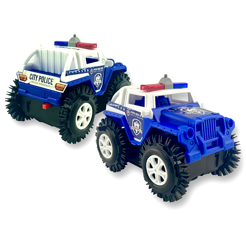Akrobatické auto JEEP polícia