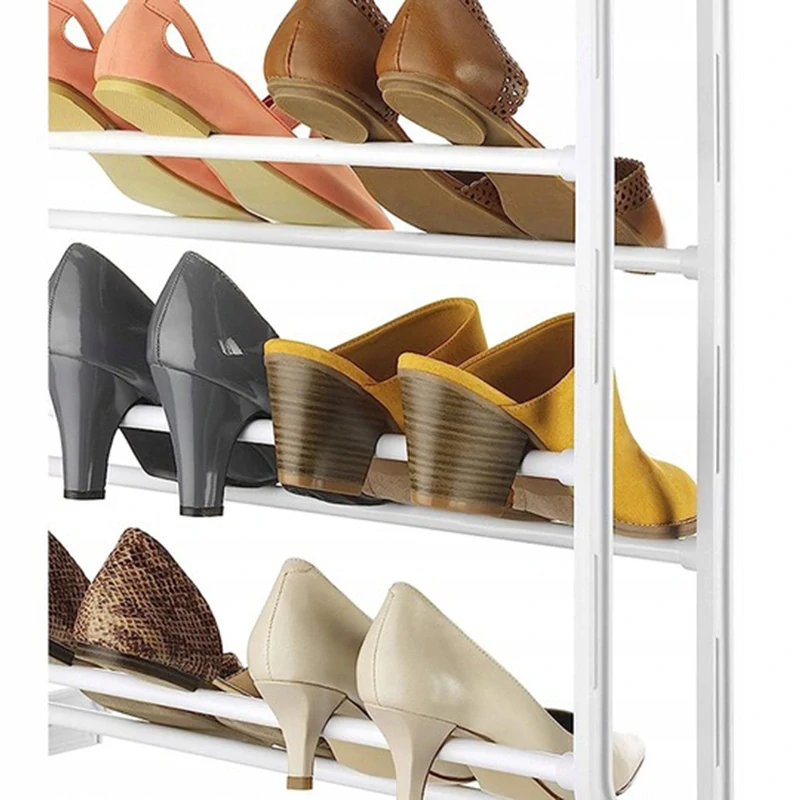 Regál na topánky závesný na dvere biely