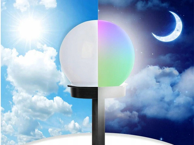 Záhradné solárne lampy RGB so senzorom súmraku 4ks