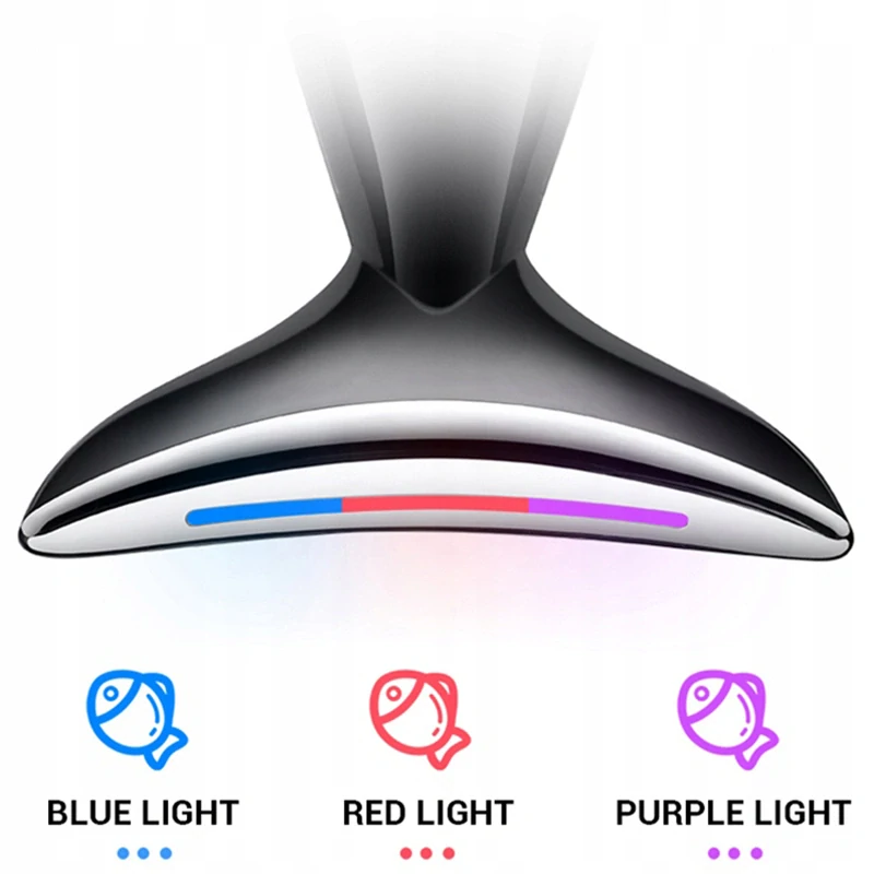 Ultrazvukový relaxačný masážny prístroj na krk a tvár EMS lifting 3v1