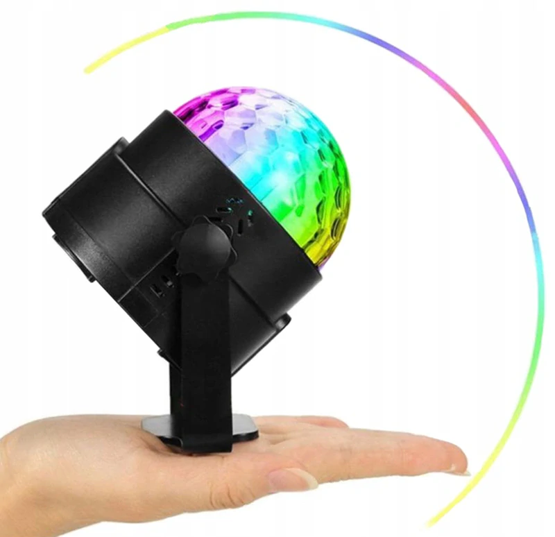 Diskotéková RGB guľa - projektor s diaľkovým ovládaním