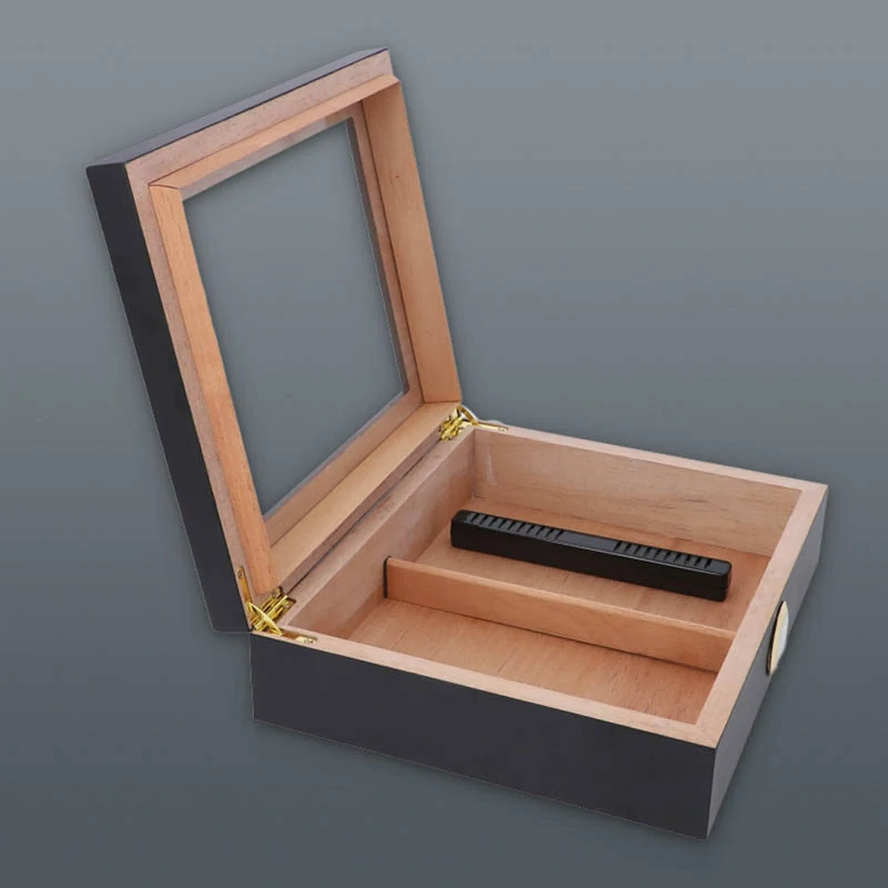 Gentelo - drevená úložná kazeta s vlhkomerom 