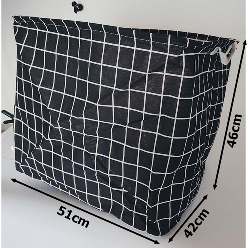 Kôš na prádlo organizér štvorec čierny 100L
