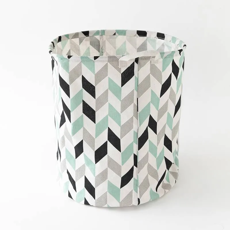 Kôš na prádlo organizér okrúhly zelený 45L