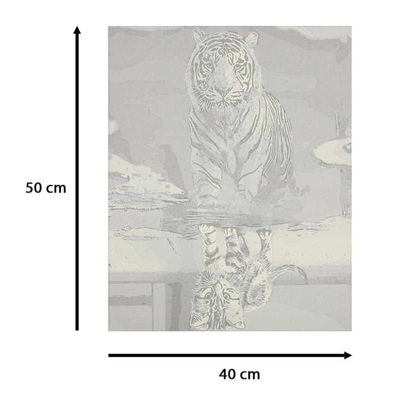 Maľovanie podľa čísel 50x40cm Mačka a tiger
