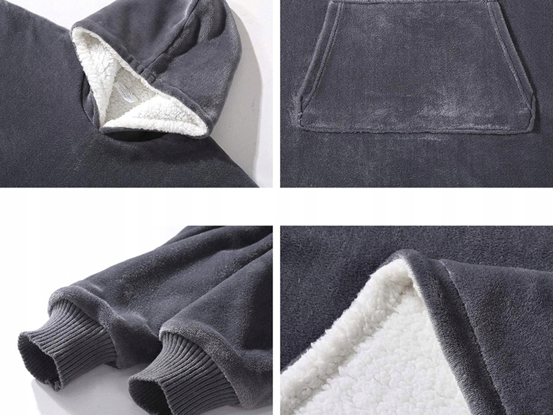 Teplá bunda XXL Oversize unisex sivá