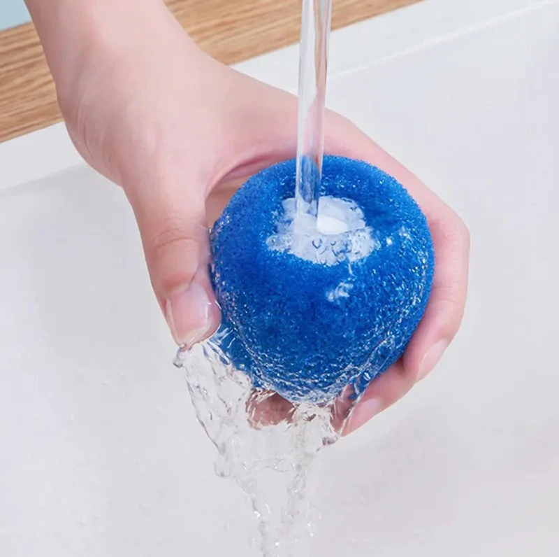 Magická guľa do práčky na zachytávanie chlpov modrá