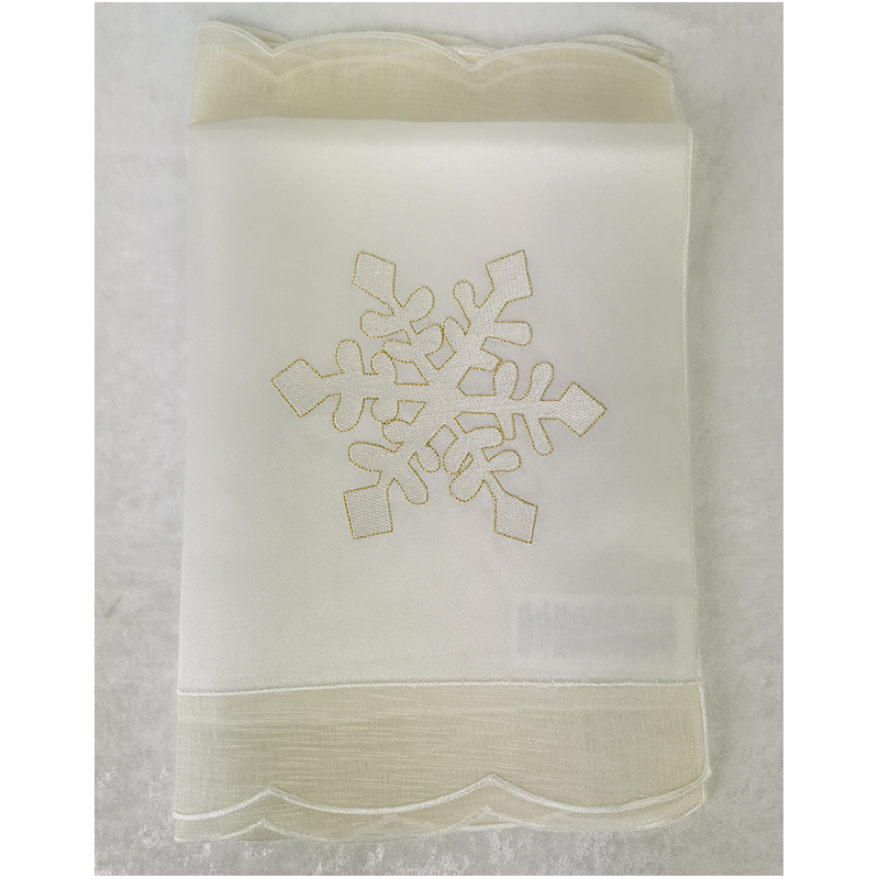 Vianočný sviatočný obrus - Štóla 175 x 35 cm Vločka/Hviezda