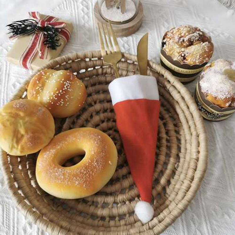 Vianočný obal na príbor Čiapočky (sada 12ks)