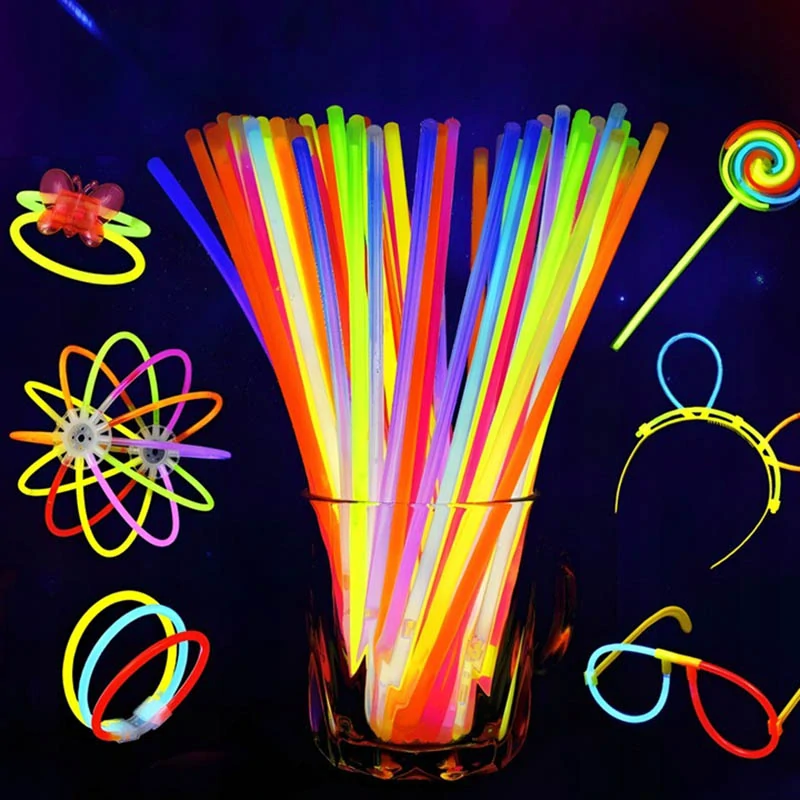 Fluorescenčné svietiace tyčinky 100 ks