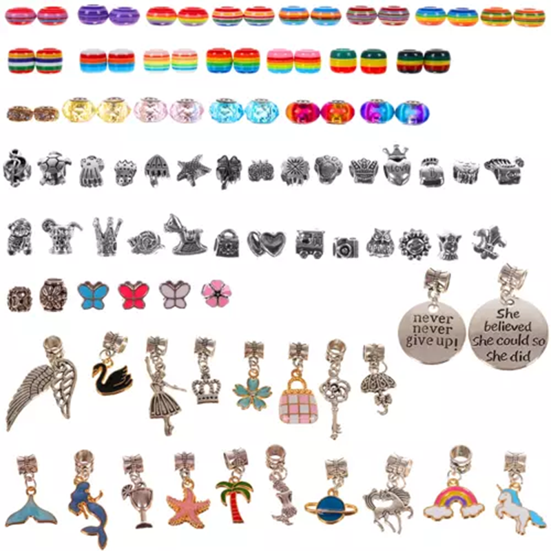 Sada korálok a príslušenstva na výrobu náramkov