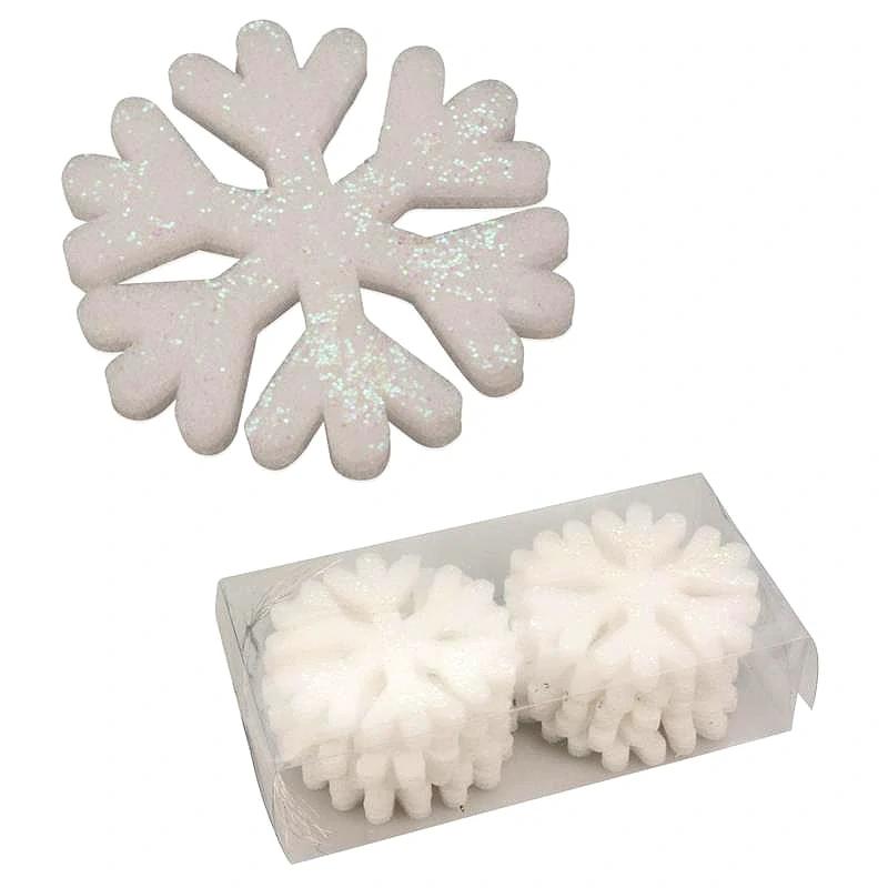 Súprava 12 ks vianočných penových vločiek – 12,5 cm