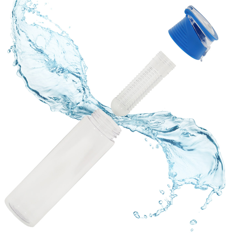 Fľaša na nápoje s ovocím 800ml modrá