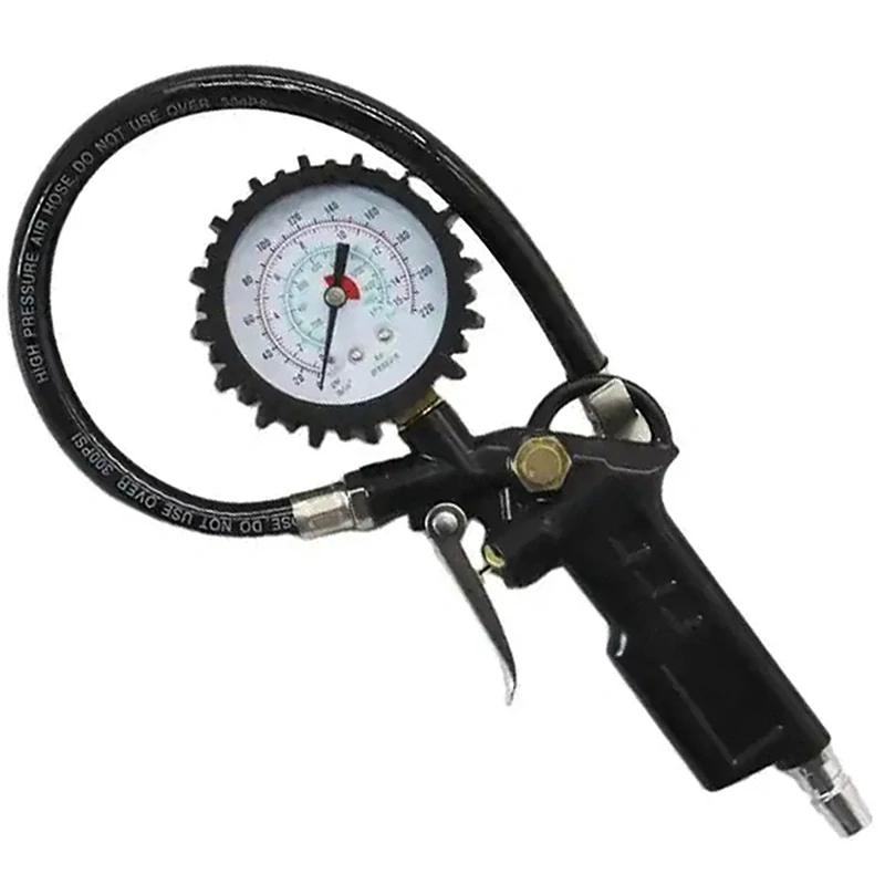 Pištoľ na hustenie pneumatík s manometrom