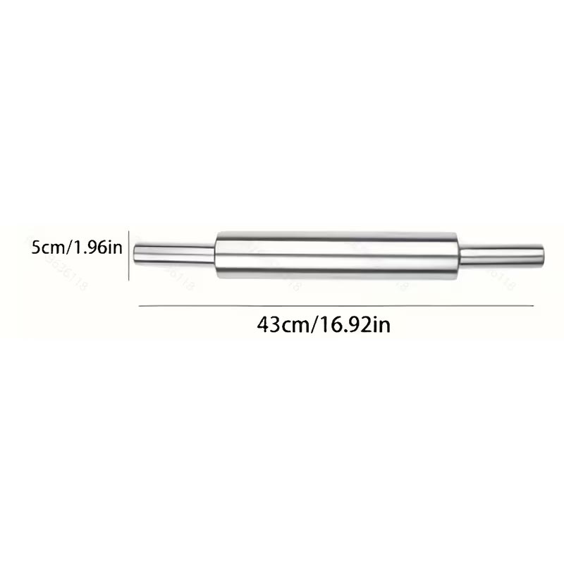 Nerezový valček na cesto 43 cm