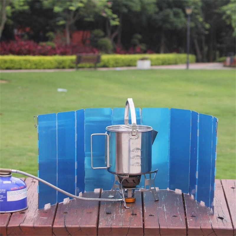 Hliníková clona na varič a ohnisko proti vetru