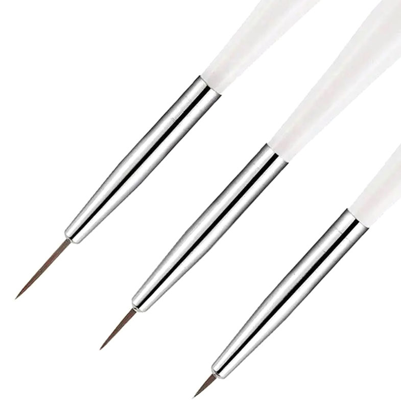 Súprava štetcov na zdobenie nechtov 3ks