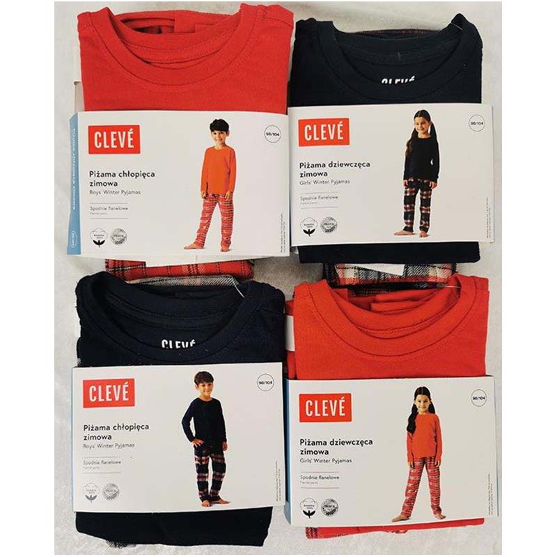 CLEVÉ - Pyžamo zimné dievčenské modré 98/104 