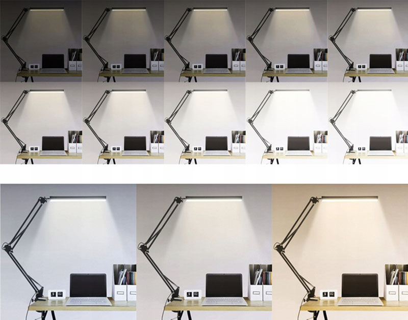 Kancelárska stolná 80LED lampa 2v1