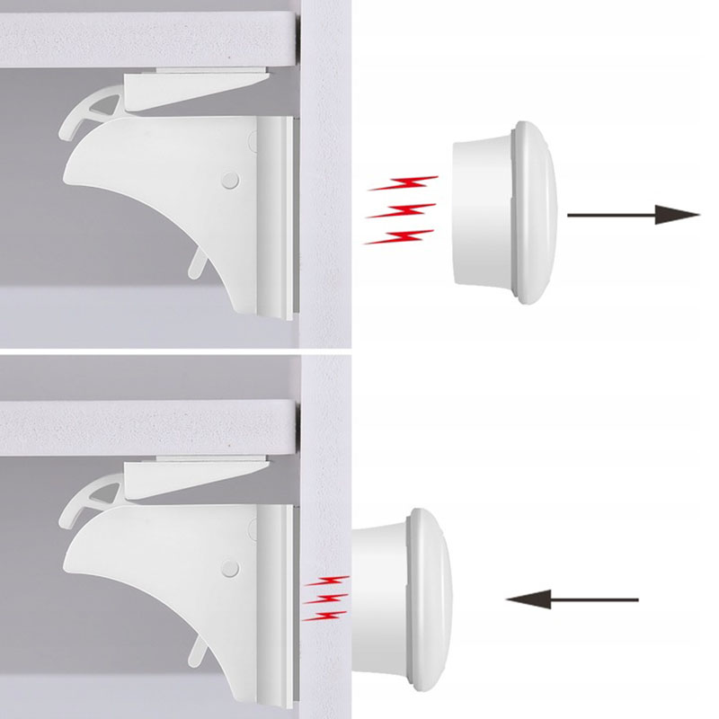 Detské poistky na nábytok magnetické 4ks s kľúčom