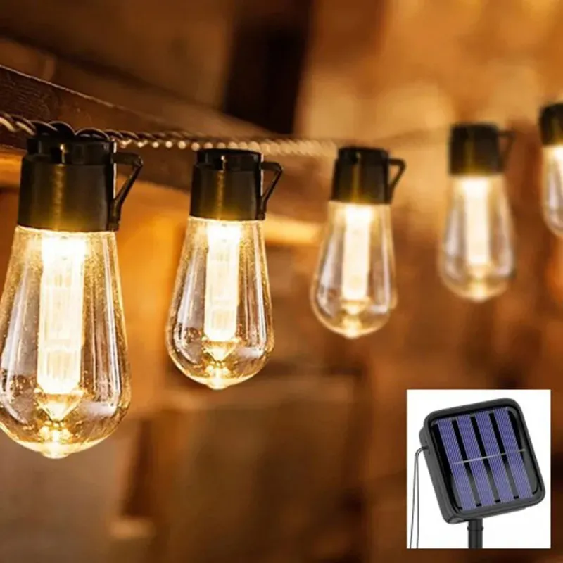 Záhradná solárna girlanda žiarovky 10LED 3m