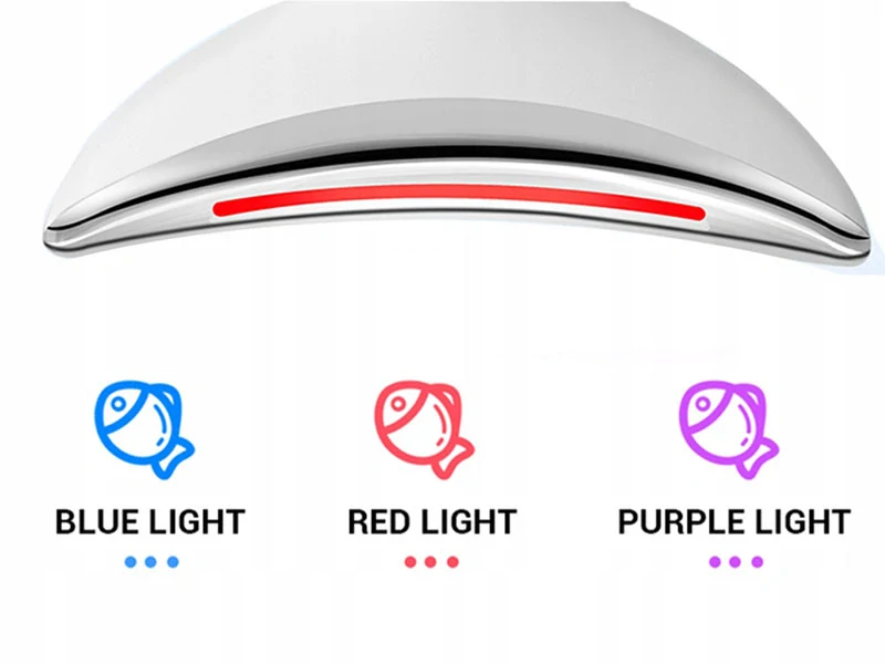 Ultrazvukový relaxačný masážny prístroj na krk a tvár EMS lifting 3v1 biely